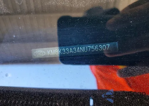 2022 Hyundai Kona N Line из США, поврежденный, VIN KM8K33A34NU756307